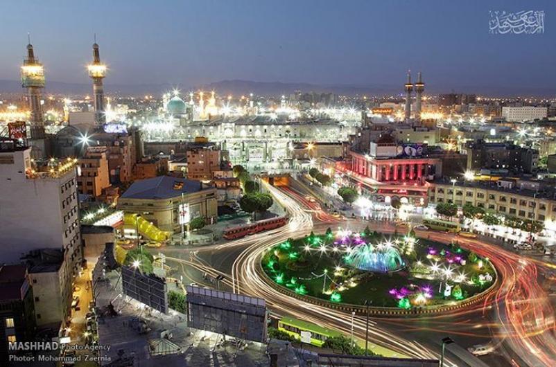 Photo: شهر خورشید در شب ، میدان بیت المقدس ، مشهد
