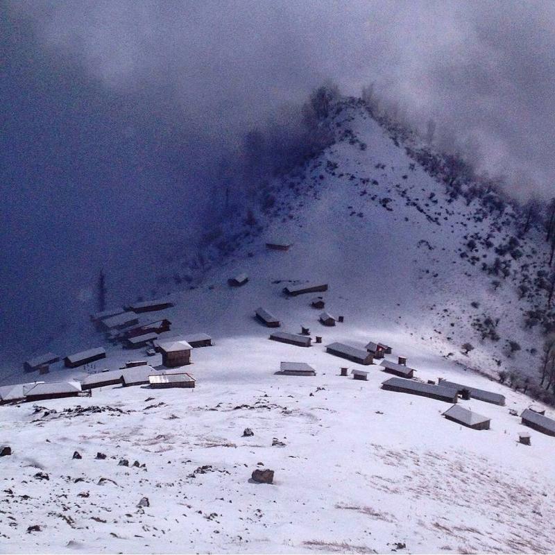 Photo: خانه های زیر برف در ارتفاعات ماسال ، چشم انداز زمستانی گیلان