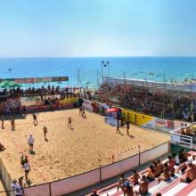 image of beach sports in Illichivsk , some times i play volleyball in shore :)