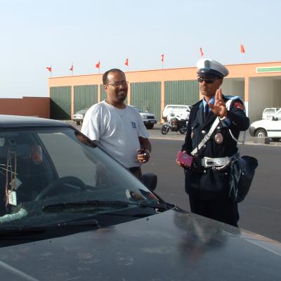 Caught speeding by the cops, Laayoune