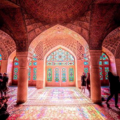 image of Travel to pink mosque or Nasir AlMulk Mosque of Shiraz