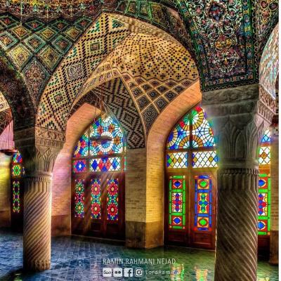 image of Where is Masjed Nasir Al Molk or Pink Mosque ?