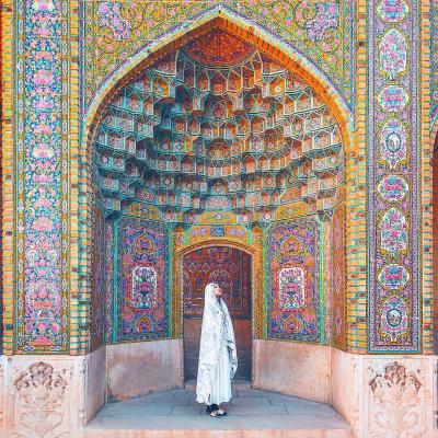 image of Pink Mosque Or Nasir Al molk Mosque in Shiraz