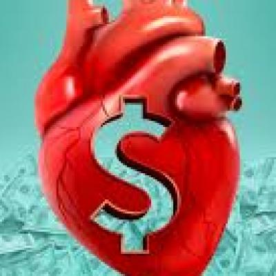 image of the love or the money?    heart near you or great wealth , you have