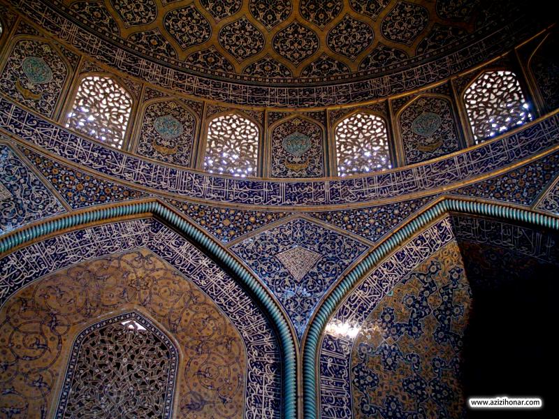 Photo: عکس بسیار زیبا از طاق های مسجد شیخ لطف الله اصفهان
