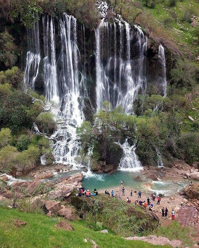 عکس زیبا از آبشار شوی در رشته‌کوه‌های زاگرس ، دزفول ، خوزستان
