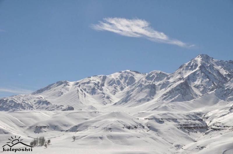 عکسی از زردکوه میانی پر از برف ، چهارمحال  بختیاری