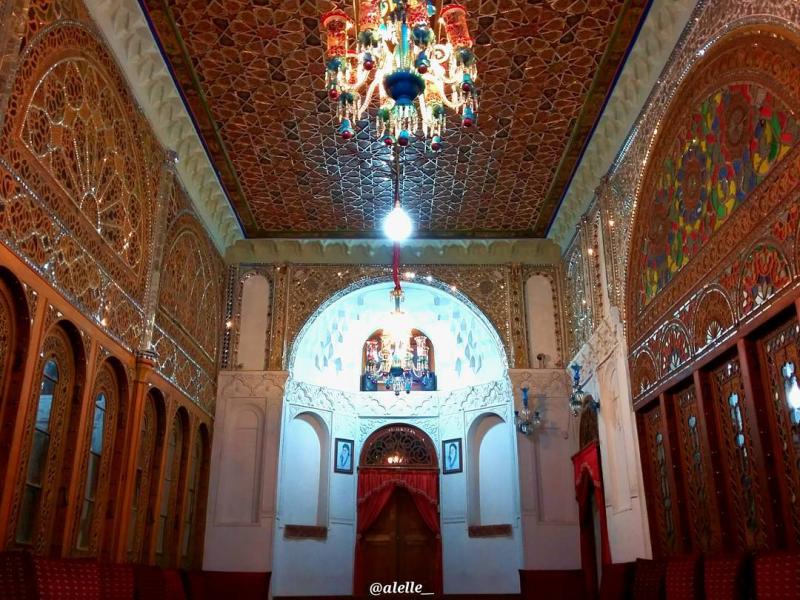 Photo: عکس از حسینیه امینی‌ها،مربوط به دوره ی قاجاریه،قزوین