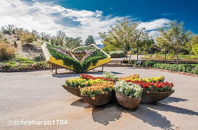 عکس گل های زیبا در باغ گیاهشناسی مشهد