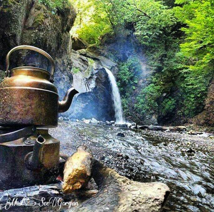 عکس از آبشاری زیبا در خولین دره، ییلاقات گلستان