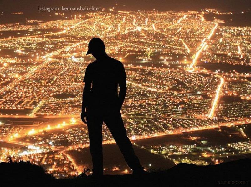 Photo: نمایی از شهر کرمانشاه در شب