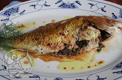 Photo: نحوه ی تهیه ماهی شکم پر ، ماهی قزل آلا با تمر هندی