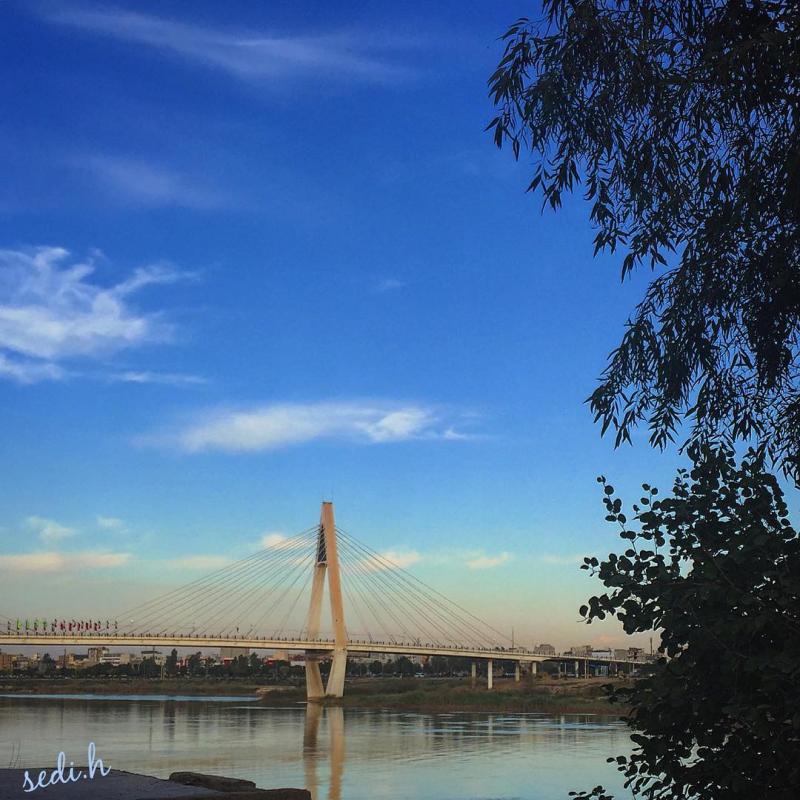 Photo: عکسی زیبا از پل اهواز ، رود کارون