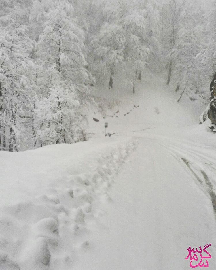 جاده ی پوشیده از برف دالخانی،رامسر