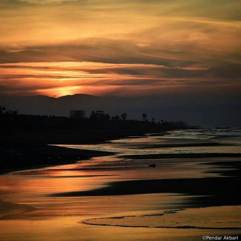 عکس بسیار زیبا از ساحل دریای خزر ، محمود آباد ، مازندران
