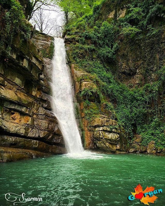 عکس زیبا آبشار شیر آباد ، علی آباد کتول ، گلستان