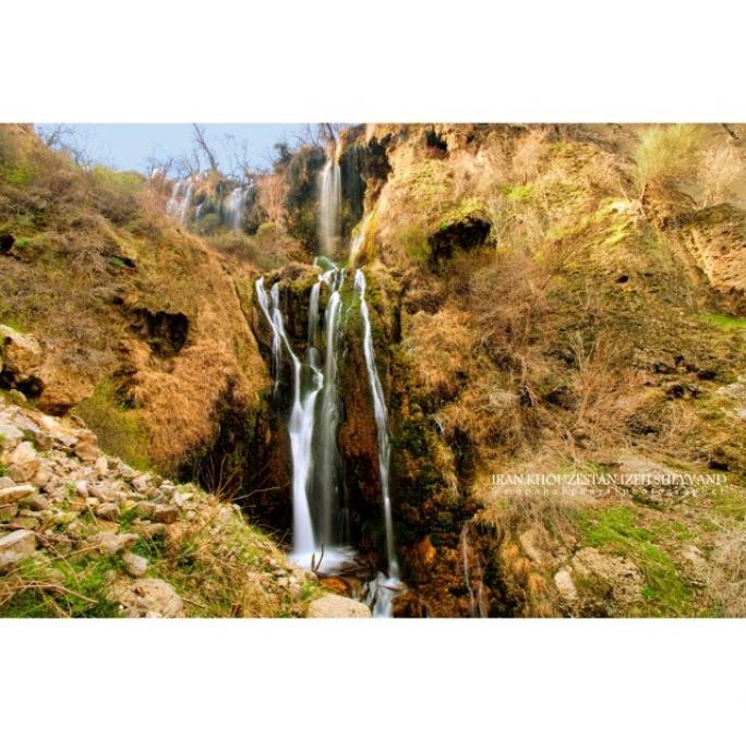 آبشار های پشت سر هم کوه های ایذه ، خوزستان