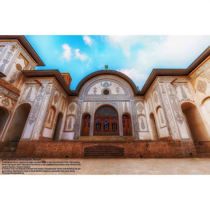 عکس زیبا از خانه تاریخی طباطبایی ها ، کاشان ، اصفهان