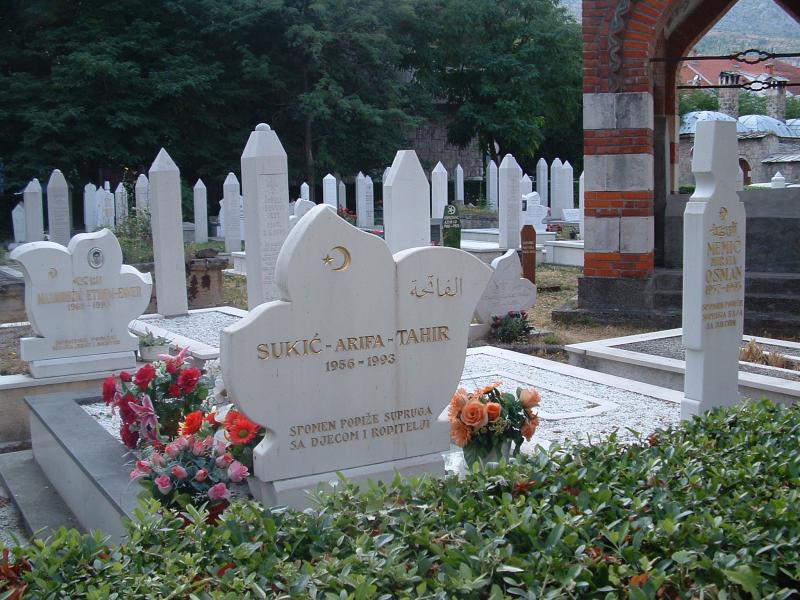 Intra-city fighting victims' cemetery in Mostar