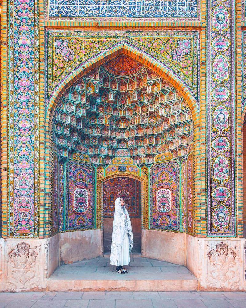Pink Mosque Or Nasir Al molk Mosque in Shiraz