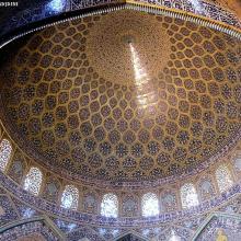 عکس از گنبد زیبای مسجد شیخ لطف الله