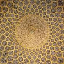 عکس کاشی کاری گنبد مسجد شیخ لطف الله اصفهان