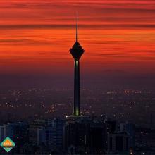 برج میلاد بر فراز آسمان تهران