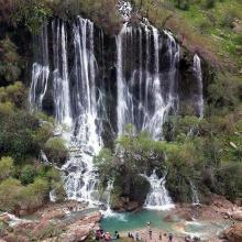 عکس زیبا از آبشار شوی در رشته‌کوه‌های زاگرس ، دزفول ، خوزستان