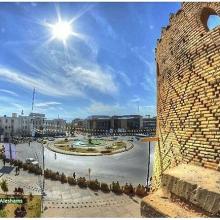 نمایی از شهر شیراز ، از بالای ارگ کریمخان زند