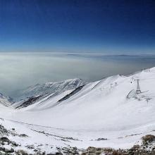 عکسی زیبا از کوه توچال از بالای ابرها،تهران