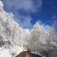 جاده ی زیبای برفی،شمال