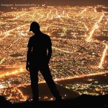 نمایی از شهر کرمانشاه در شب
