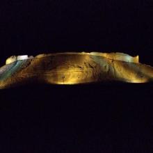 image of عکس زیبا از قلعه اژدها پيكر در شب ، لار ، فارس