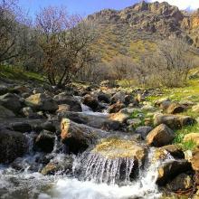image of عکس از رود دامنه رشته کوه گرین در الشتر ، لرستان
