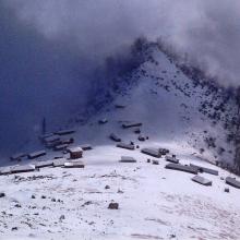 image of خانه های زیر برف در ارتفاعات ماسال ، چشم انداز زمستانی گیلان