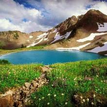 دریاچه زیبا در بالای کوه ، میانه ، آذربایجان شرقی